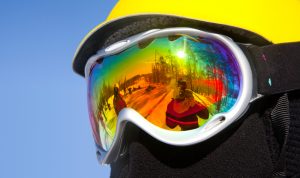 Man in ski goggles with a balaclava