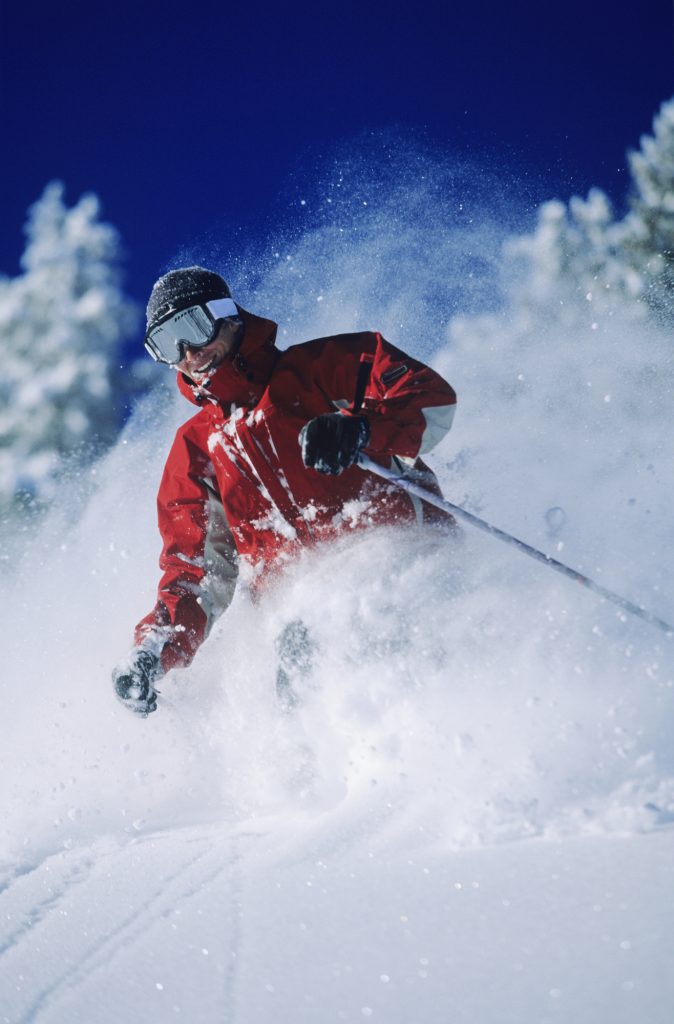 Skier in powder